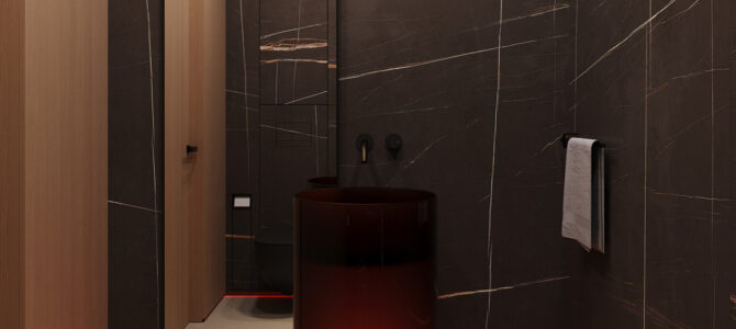 «Good wood». Гостьовий санвузол в стилі мінімалізм